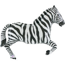 43-Inch Zebra-Shaped Foil Balloon