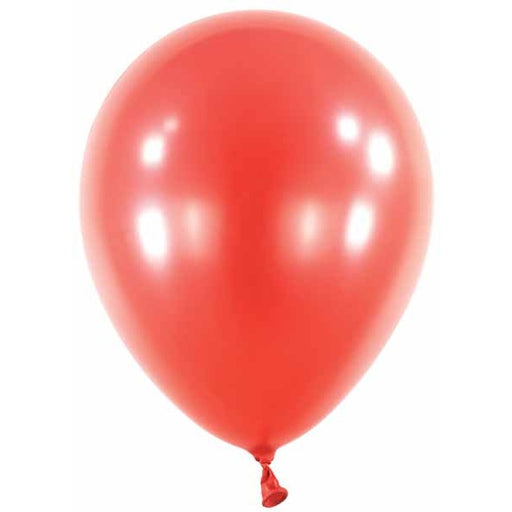 Apple Red Metallic 11 Inch Latex Balloons, 100 Count