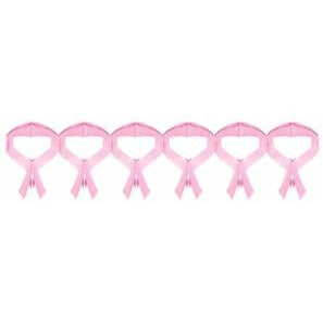 Pink Ribbon Garland, 9 Inches x 12 Feet