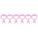 Pink Ribbon Garland, 9 Inches x 12 Feet