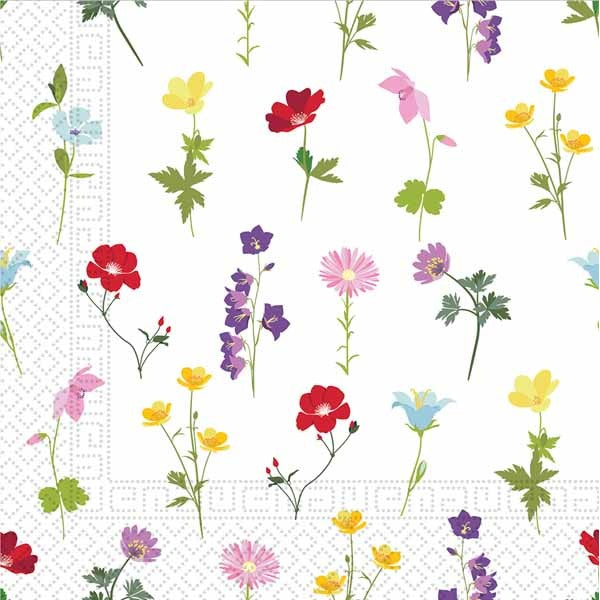 Flowers Field 3-Ply Luncheon Napkins, 20 Count