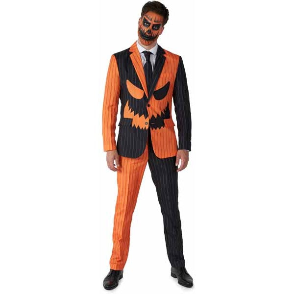 Suitmeister Men's Jack-O Pinstripe Suit - Black, XL