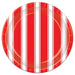 Red & White Striped 9-Inch Plates, 8-Pack