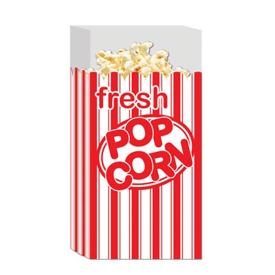 POPCORN BAGS 25/PKG 4"X9.5"X2"