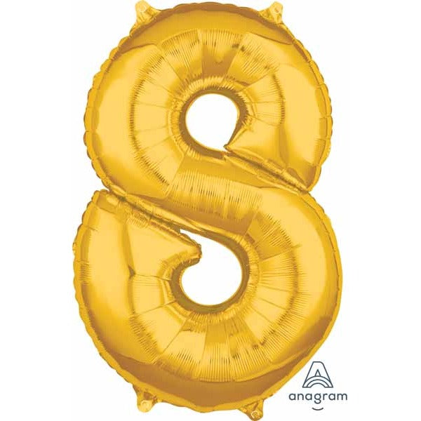 26 Inch Gold Number 8 Balloon