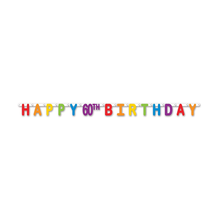 Happy 60th Birthday Streamer, 5 ft 6 in