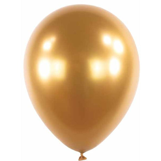 11-Inch Satin Luxe Gold Sateen Latex Balloons, 100-Count