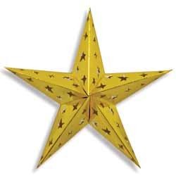 Gold Dimensional Foil Star Decoration, 24 Inch