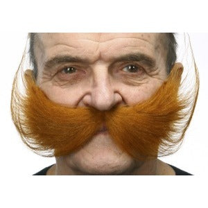Strawberry Red Self-Adhesive Costume Moustache