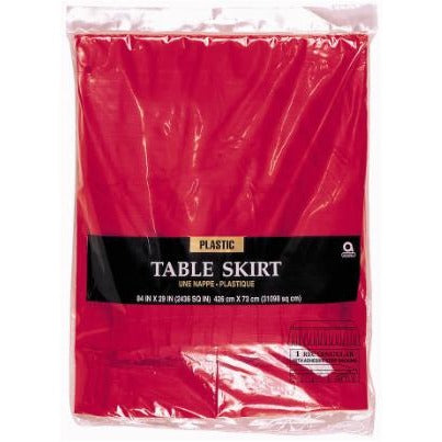 Silver Plastic Table Skirt