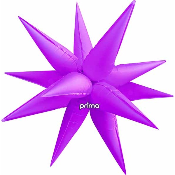 Prima 26 Inch Electric Purple Starburst Foil Balloon