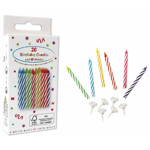 Birthday Cake Candles with Holders
