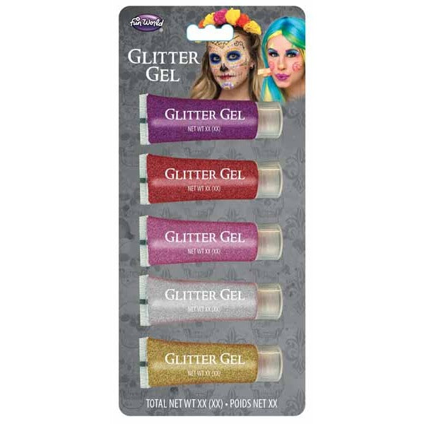 Fun World 5 Color Glitter Makeup Gel