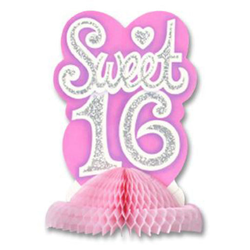 Sweet 16 Table Centerpiece Pink Party Décor (3/Pk)