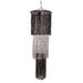 Black & Silver 3-Tier Shimmering Chandelier, 4 ft