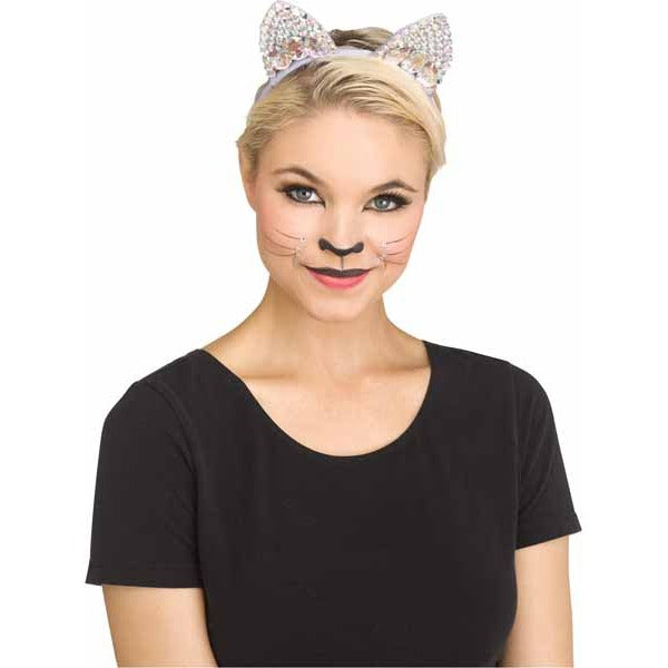 Grey Jeweled Cat Ears