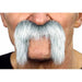 MOUSTACHE WHITE/GREY 7 CM X 21 CM