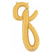 14" Gold Script Letter Q Balloon