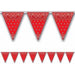 Red Bandana Pennant Banner, 11 Inches x 12 Feet