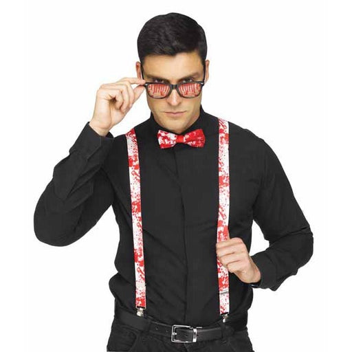 Bretelles de costume d'Halloween effrayantes ensanglantées