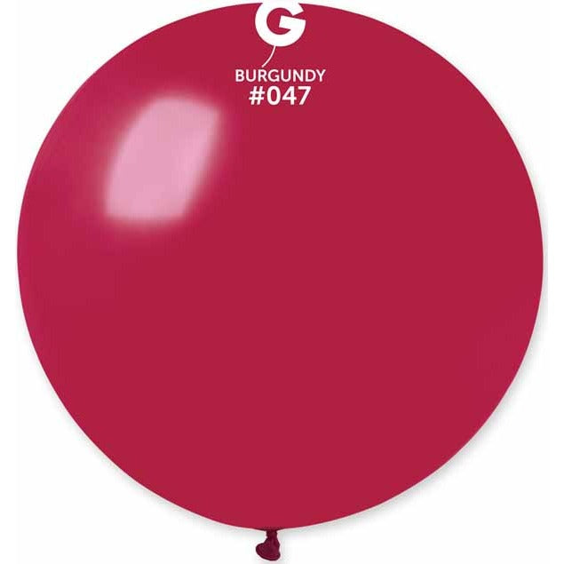 Gemar 31" Burgundy #047 Latex Balloon, 1 Count