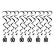 60th Birthday Hanging Whirls, 12-Pack