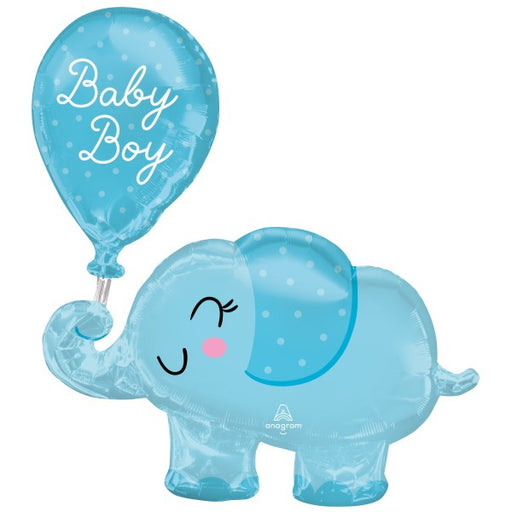 31-Inch Baby Boy Elephant Foil Balloon