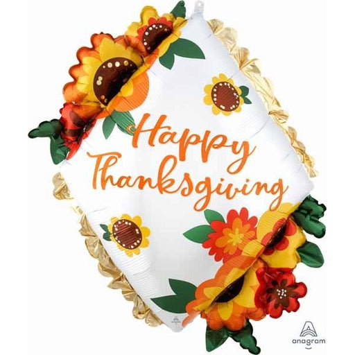 Thanksgiving Ruffle Diamond Foil Balloon, 27 Inch