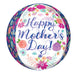 Beautiful Floral Mother's Day 16" Orbz Foil Balloon