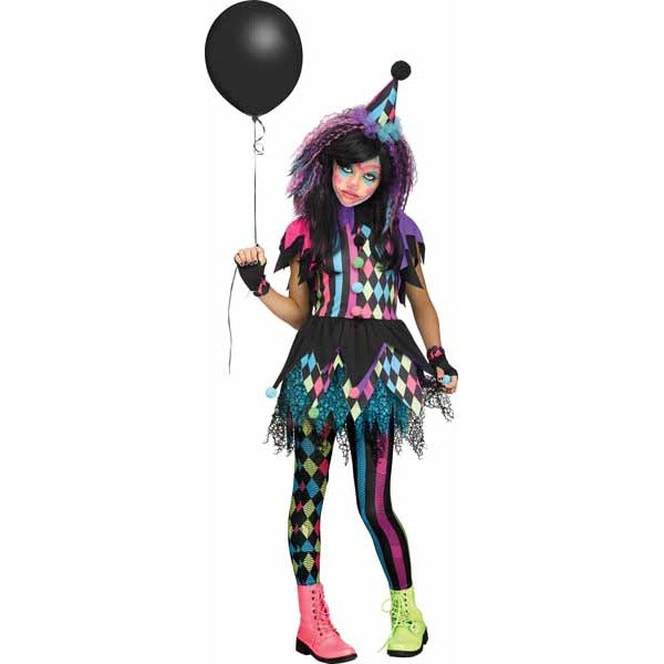 Twisted Circus Clown Girls' Costume, Child Medium (8-10)