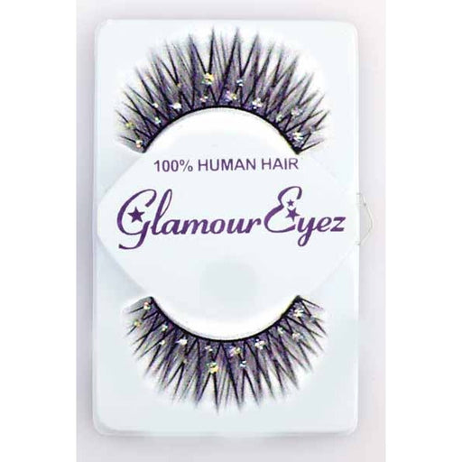 Glamour Eyez Black Rhinestone False Eyelashes