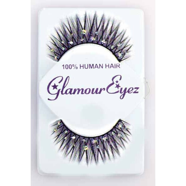 Glamour Eyez Black Rhinestone False Eyelashes