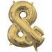 16-Inch White Gold Ampersand Symbol Balloon