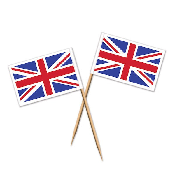 Union Jack Food Picks, 50 Pack