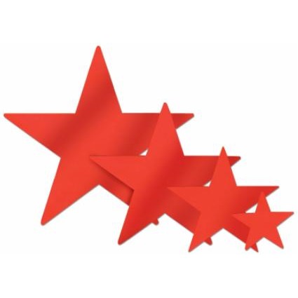 5-Inch Red Foil Star Decoration