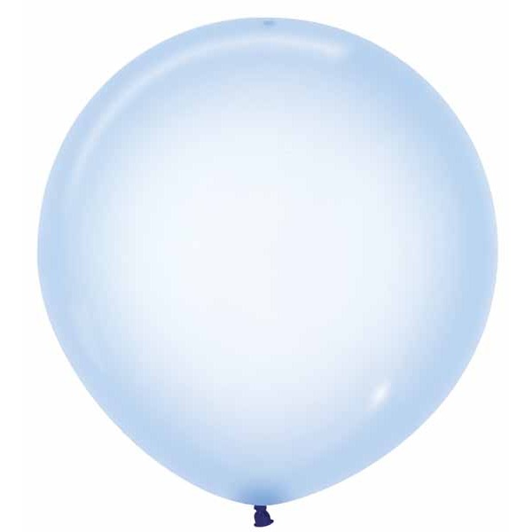 Crystal Pastel Blue 24-Inch Latex Balloons, 10 Pack