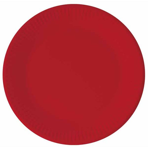 Solid Red 7.6-Inch Paper Plates, 8 Pack