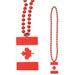 36-Inch Red Necklace with Canada Flag Medal