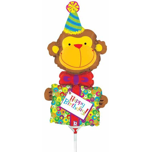 Birthday Monkey 14-Inch Mini Shape Foil Balloon