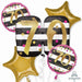 Pink & Gold 70th Birthday Foil Balloon Bouquet