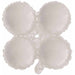 25-Inch White Quad Arch Foil Balloon