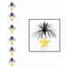 Black & Gold Star Firework Stringer, 7 ft
