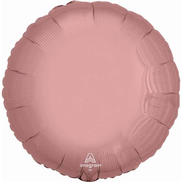 Rose Gold Round Foil Balloon, 18 Inch
