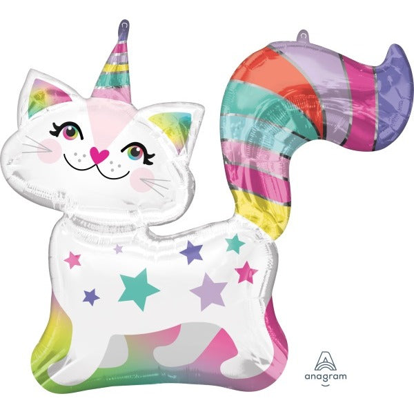 Caticorn Shaped Foil Balloon, 31 Inch