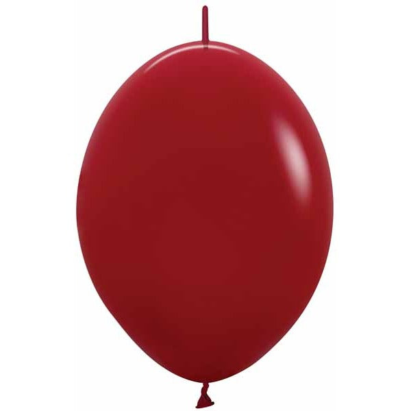 Sempertex Red 12-Inch Link-O-Loon Latex Balloons, 25 Pack