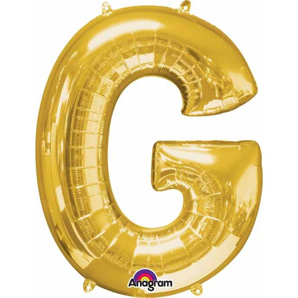16-Inch Gold Letter G Foil Balloon