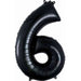 34-Inch Black Number 6 Foil Balloon