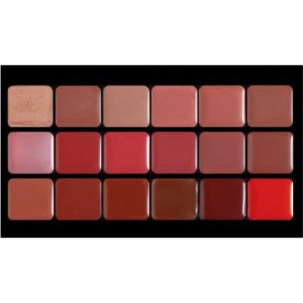 Graftobian Pro Lip Color Super Palette, 18 Colours