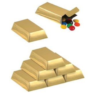 Gold Bar Favor Boxes, 12 Pack