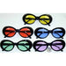 Black Clout Style Sunglasses with Coloured Lenses, 12 Pairs
